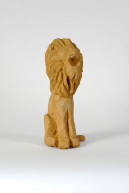 Skulptur eines Löwen - Holzmodell - Grossansicht 09